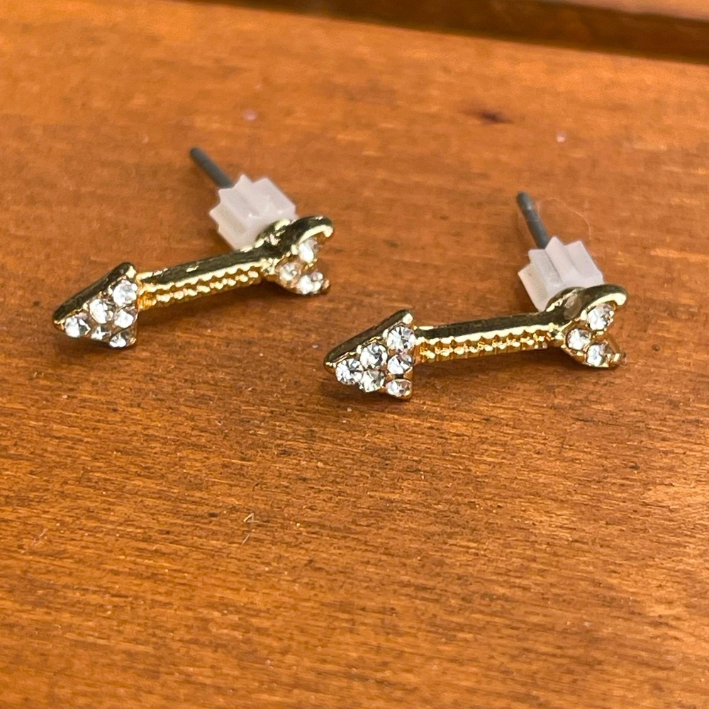 Gold Arrow Stud Earrings